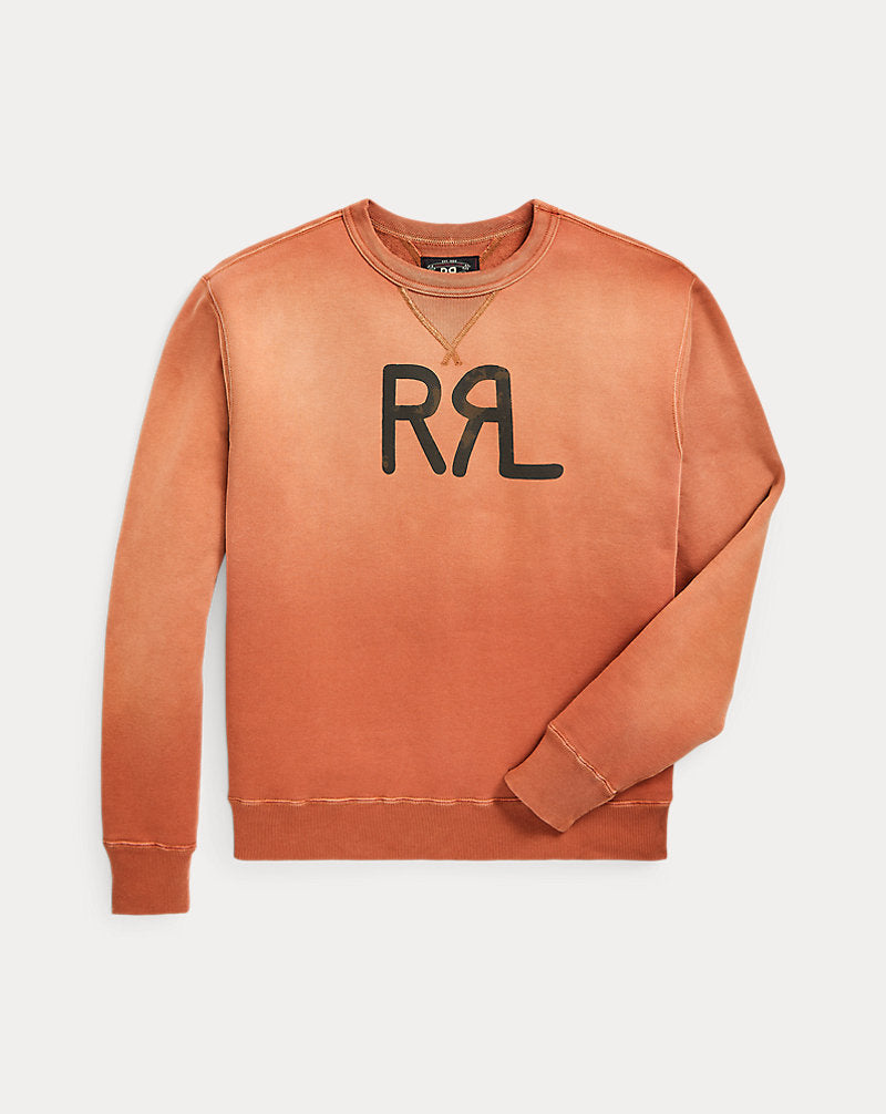 RRL Vintage Orange French Terry Logo Sweatshirt