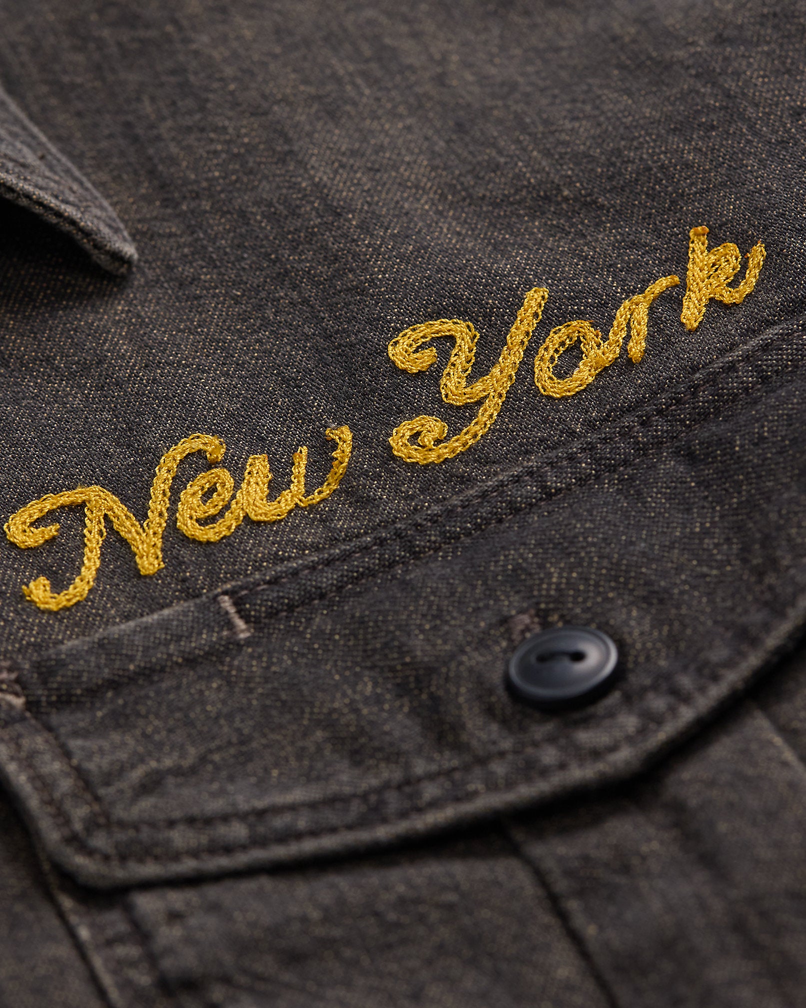 RRL Embroidered Denim Workshirt