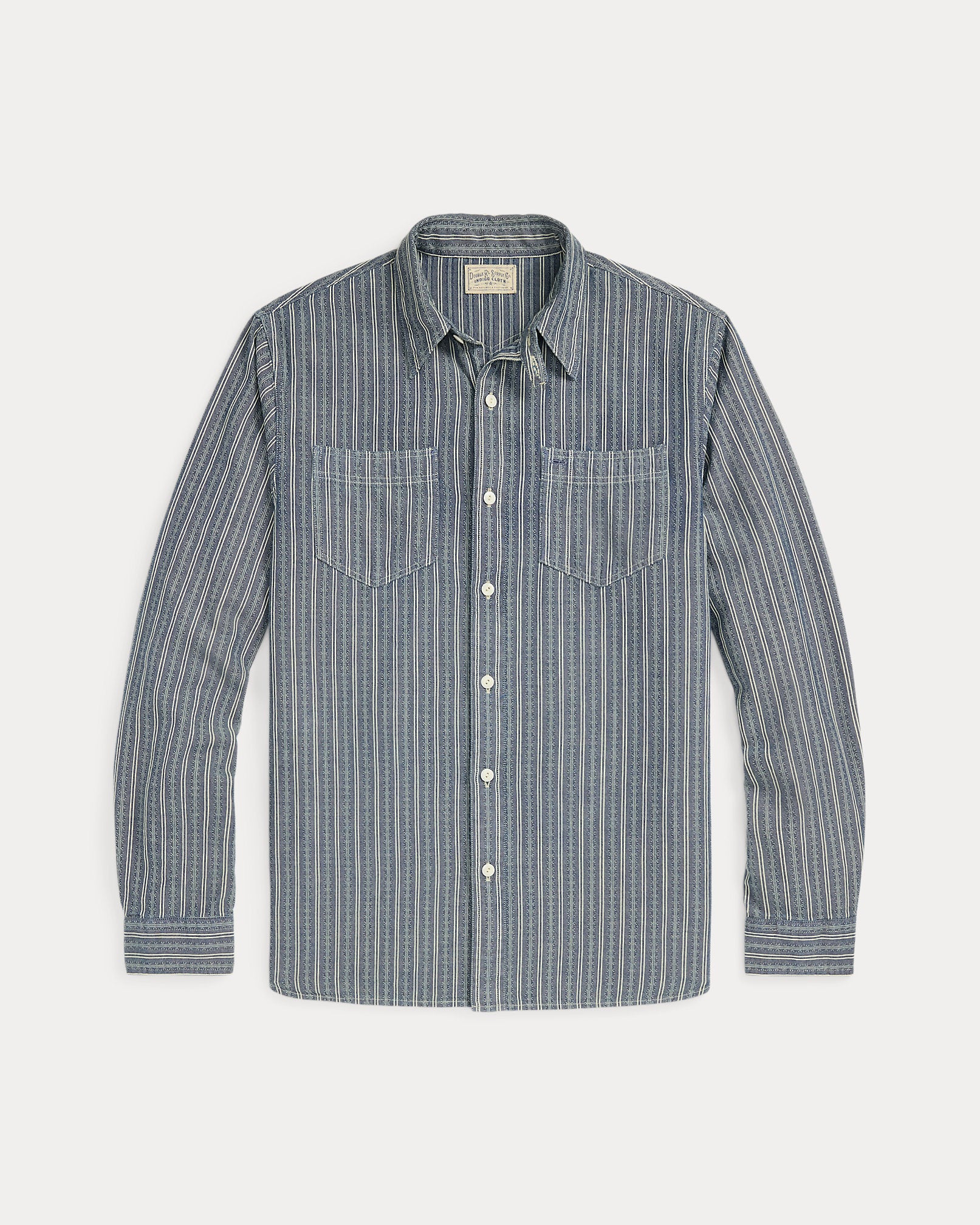 RRL Striped Dobby-Chambray Workshirt