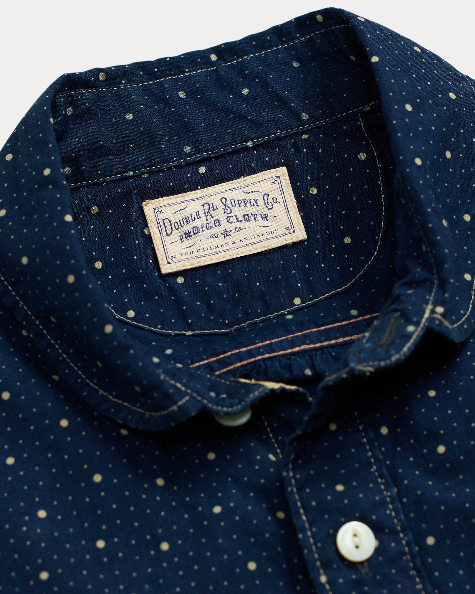 RRL Dot-Print Indigo Workshirt