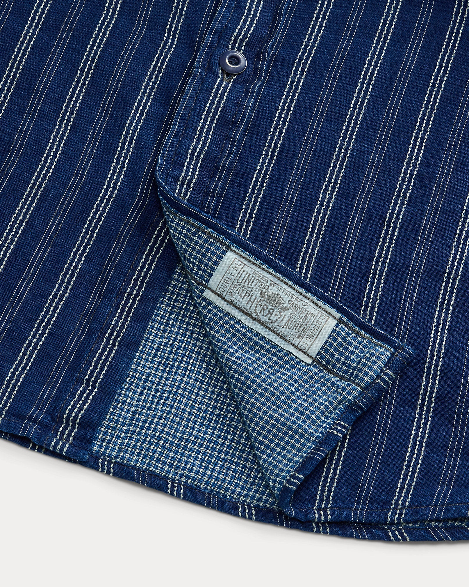 RRL Indigo Striped Double-Faced Workshirt