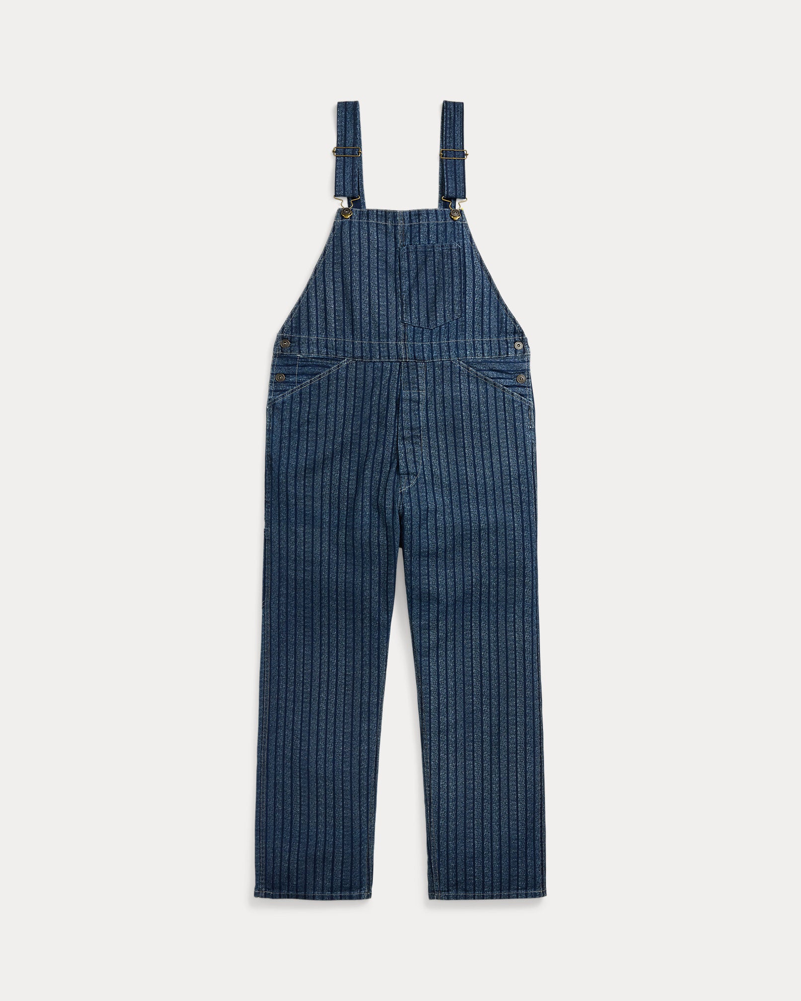 RRL Indigo Striped Twill Overall