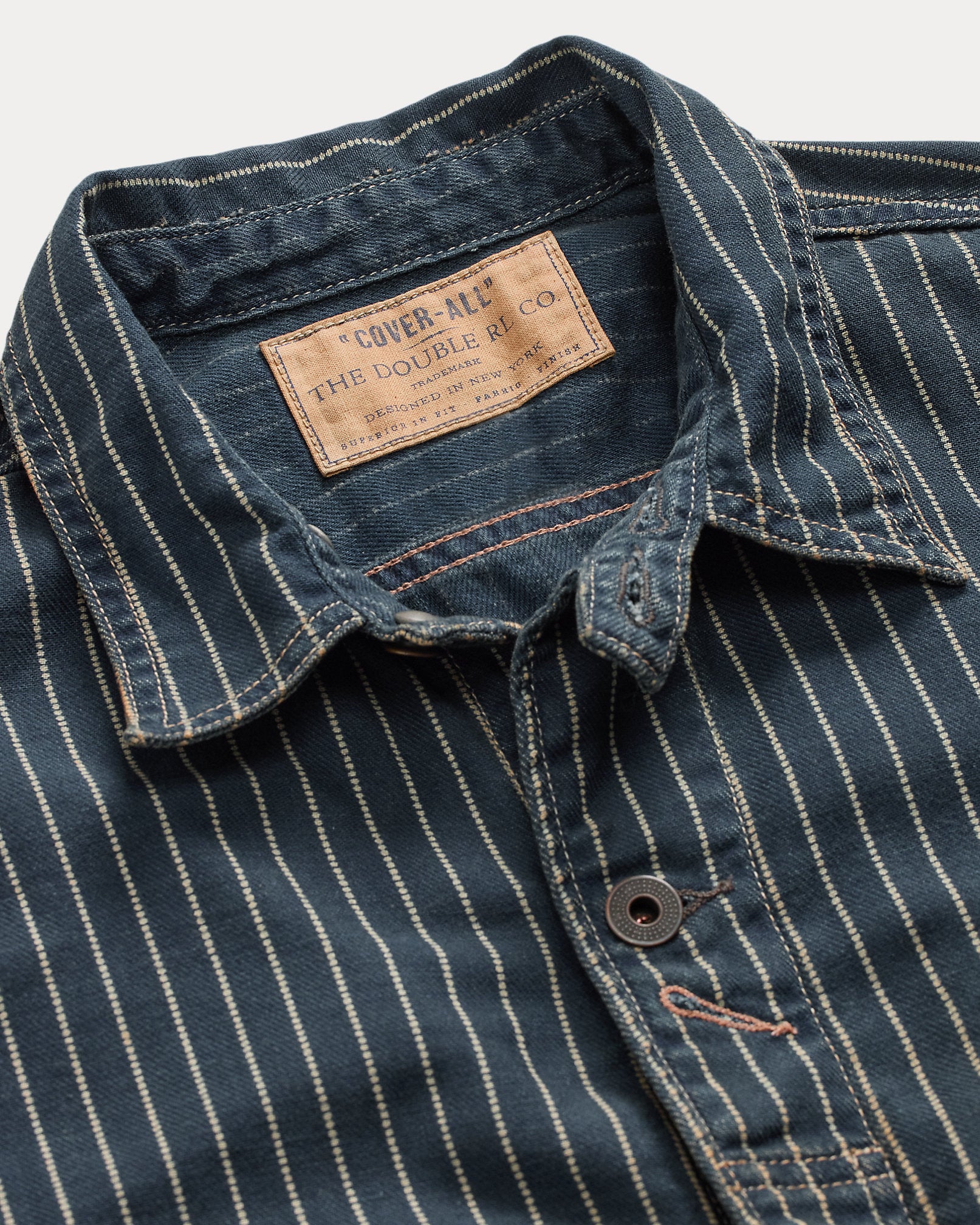 RRL Indigo Dot-Stripe Twill Coverall