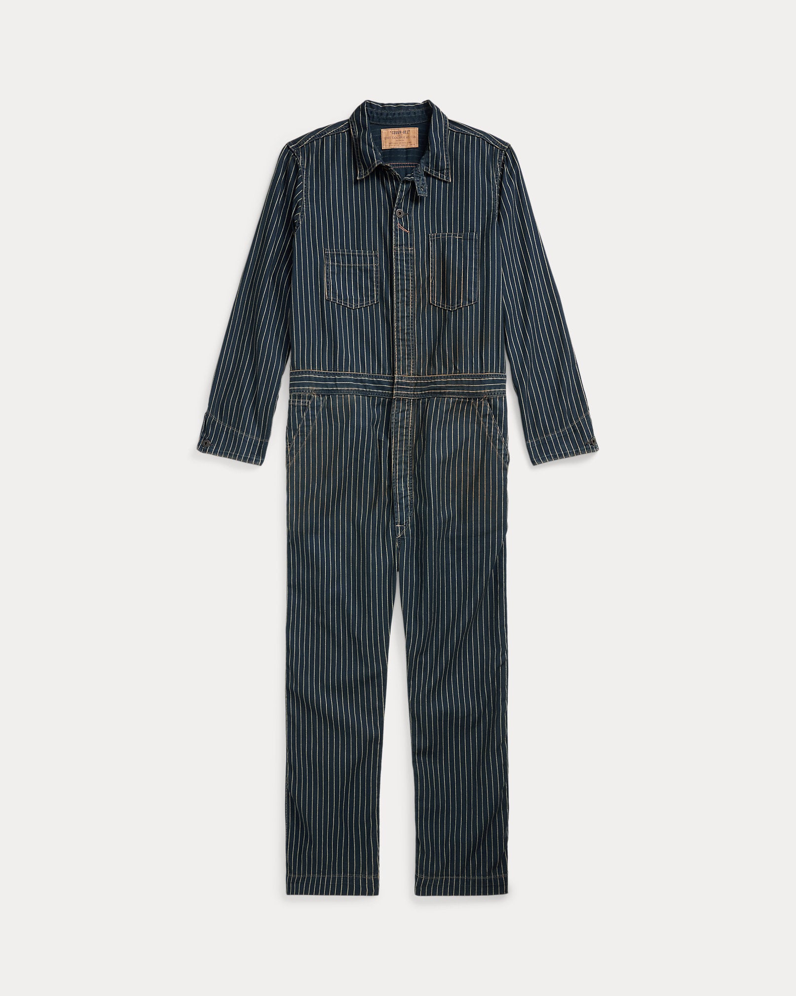 RRL Indigo Dot-Stripe Twill Coverall