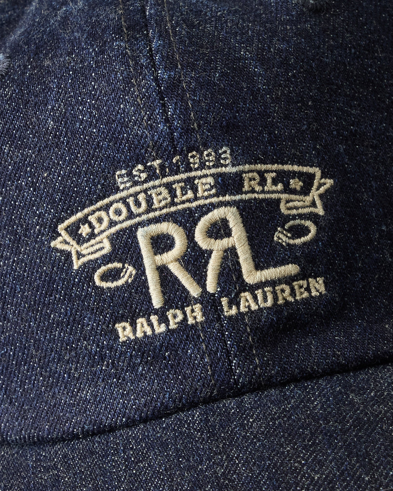 RRL Ranch Logo Denim Ball Cap