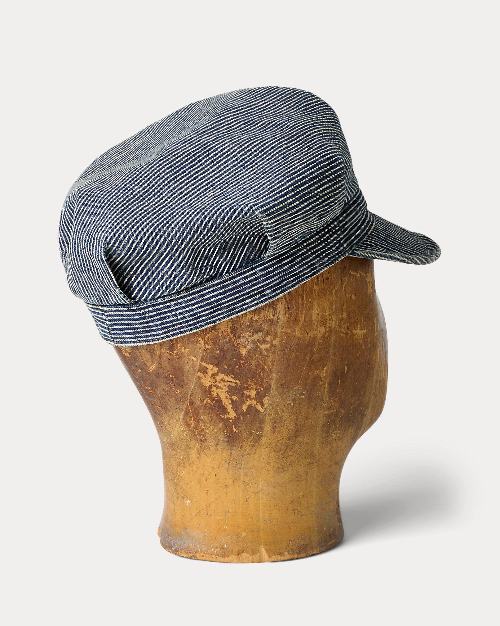 RRL Striped Piqué Railman Cap