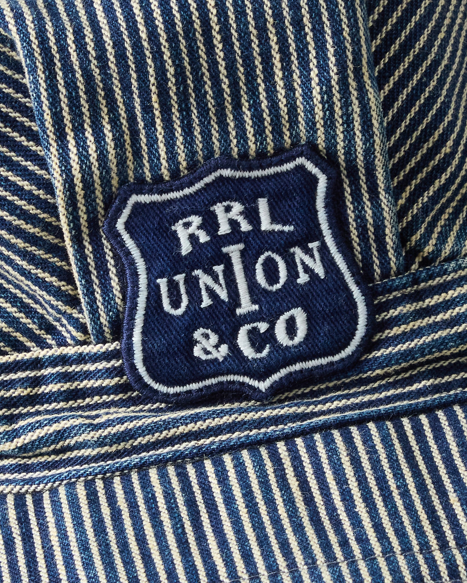 RRL Striped Piqué Railman Cap