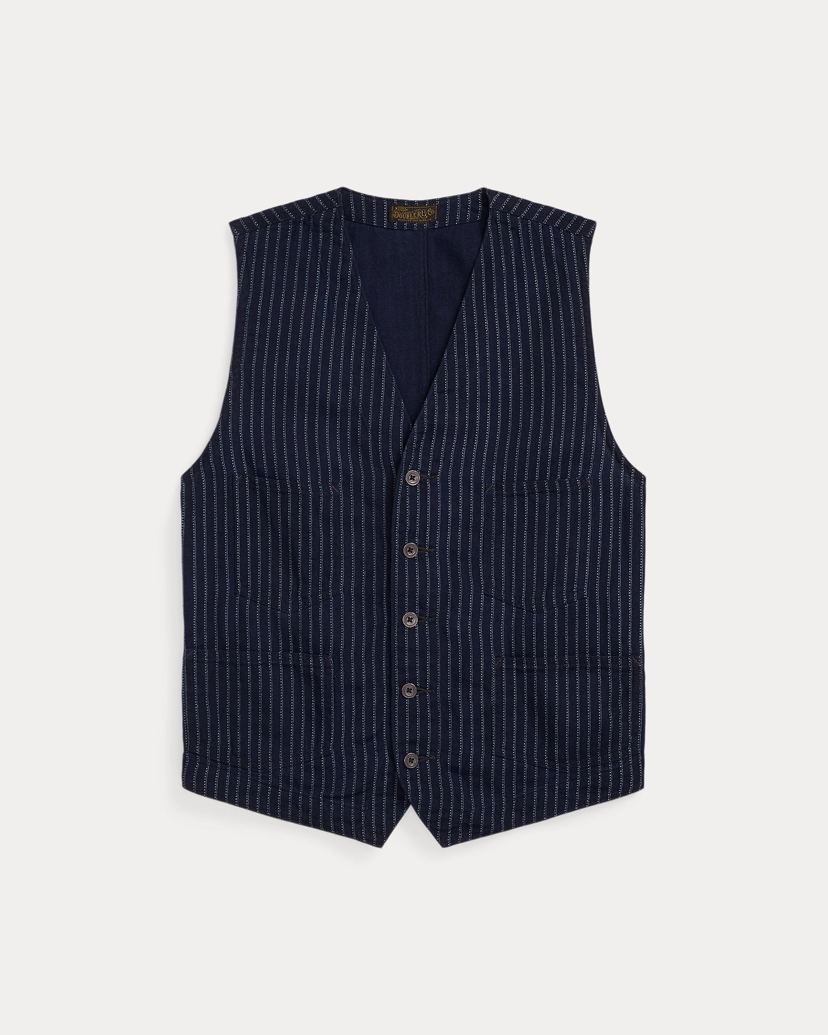 RRL Indigo Twill Vest