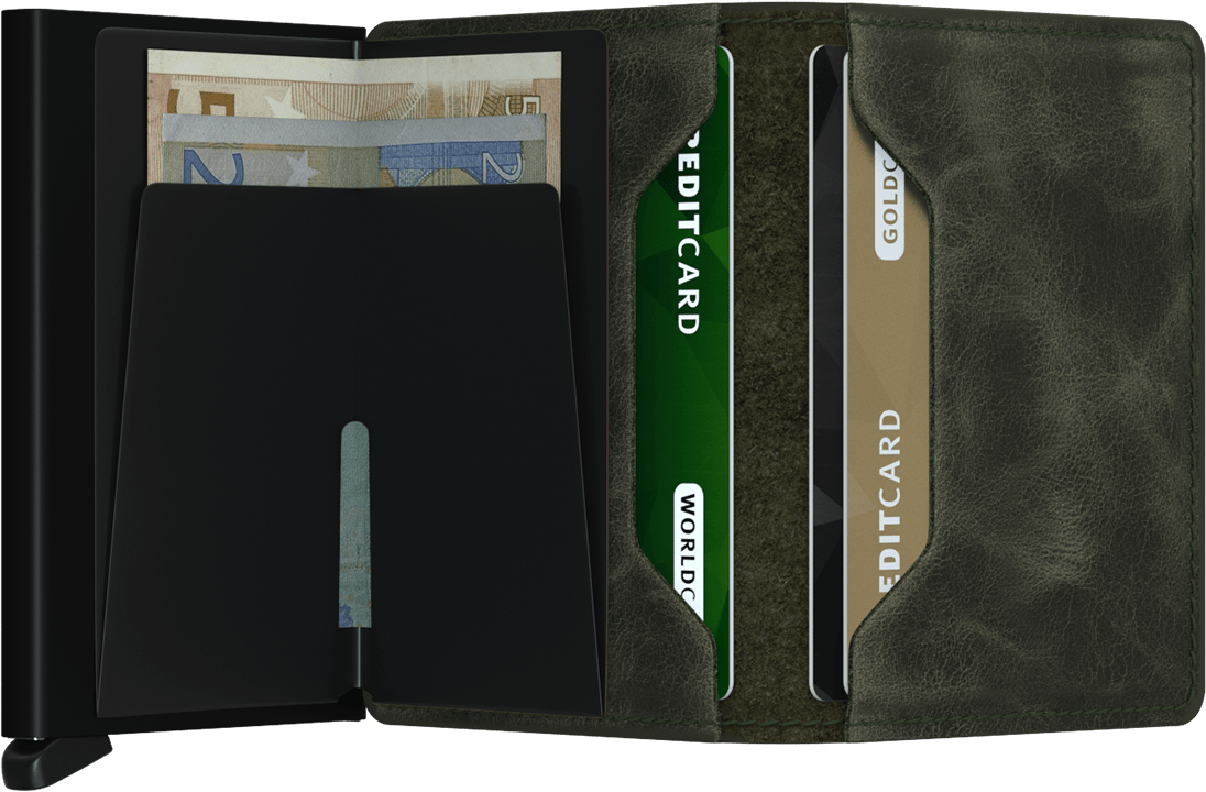 Slimwallet - Vintage Olive-Black