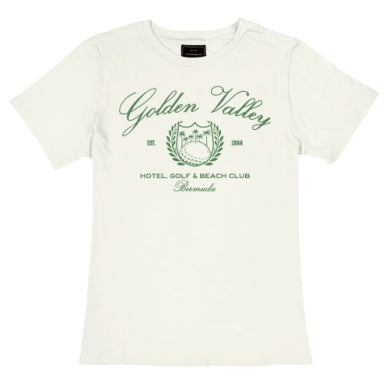 Golden Valley - Slightly Cropped Black Label Tee - Women's- Antique White