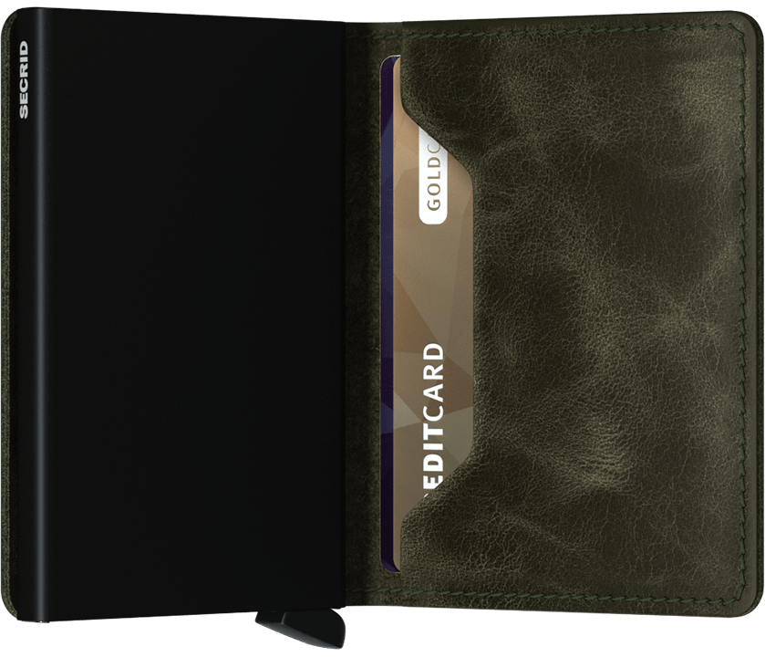 Slimwallet - Vintage Olive-Black