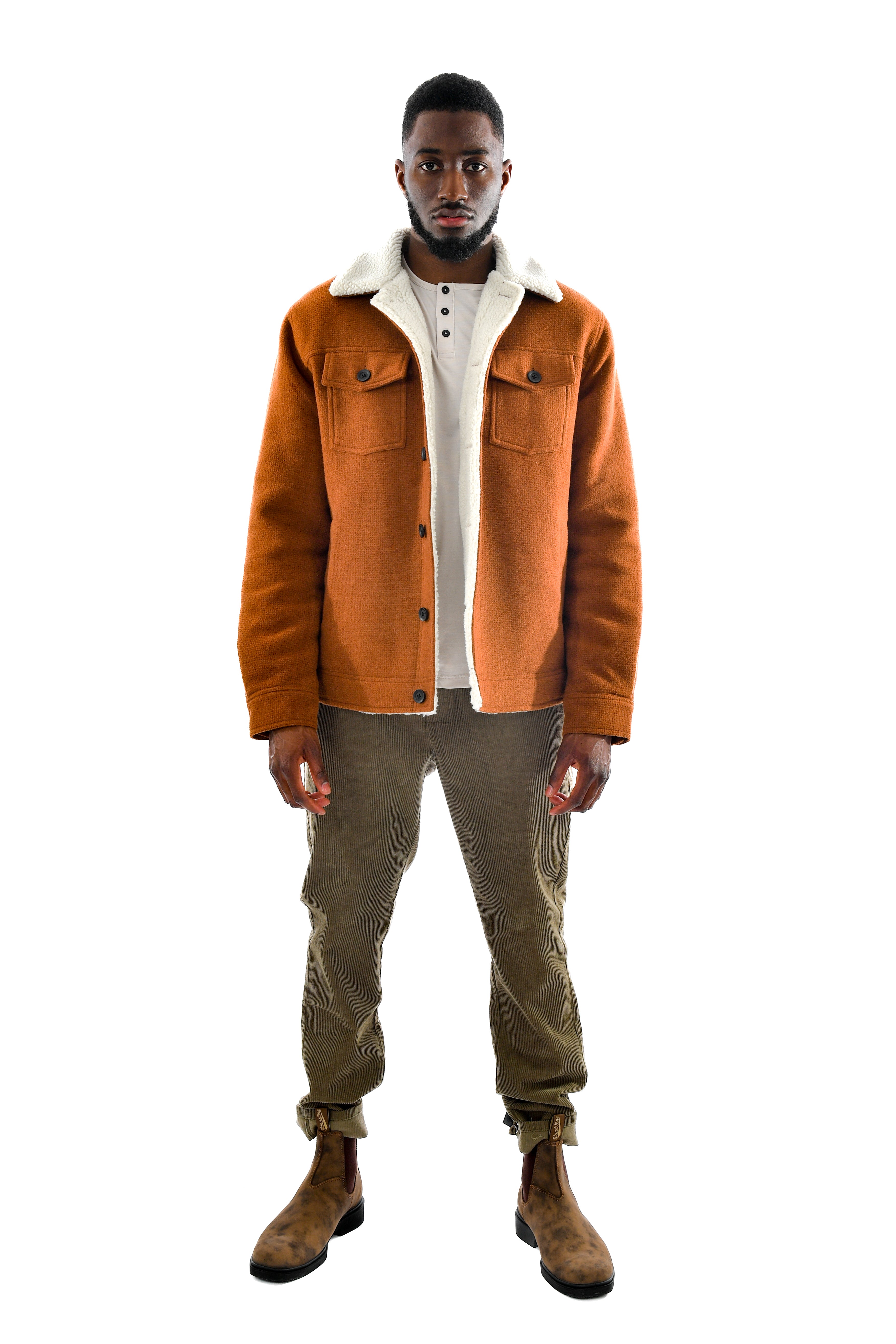 Tan sherpa 2024 lined jacket