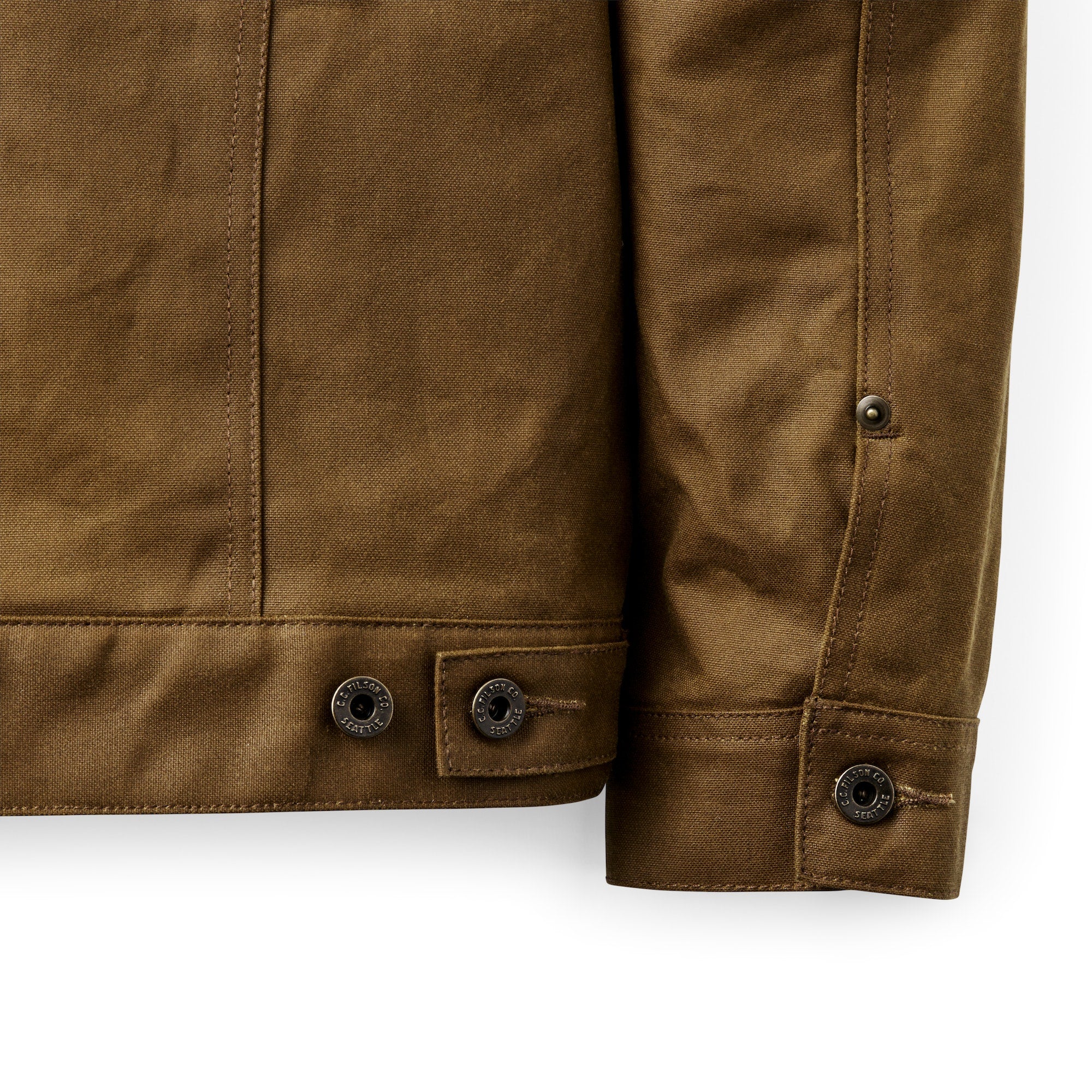 TIN CLOTH SHORT LINED CRUISER JACKET - DARK TAN